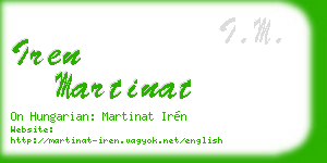 iren martinat business card